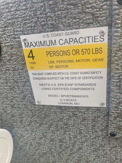 Used 2021 G3 Sportsman 1610