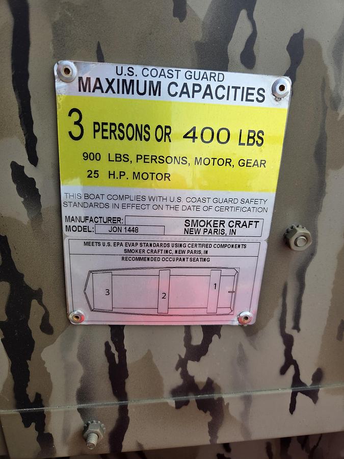 Used 2025 Smoker Craft 1448