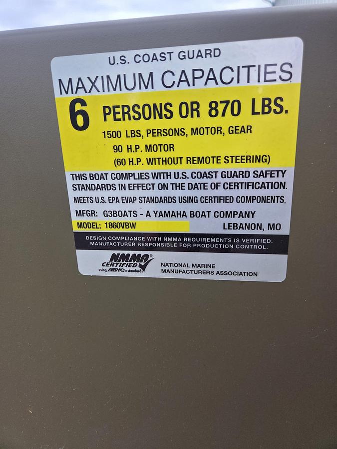 Used 2026 G3 1860VBW