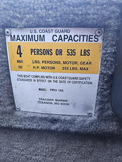 Used 2003 Bass Tracker Pro Team 165