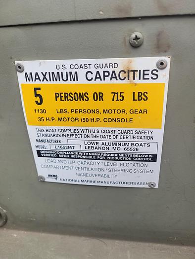 Used 2002 Lowe L1652MT