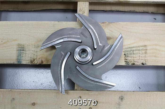 Used Goulds 3196 2x3x10 5-Vane, 10" CD4MCU Impeller #40957