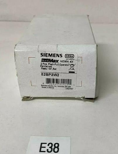 NEW SIEMENS 52BP2W2 - PUSHBUTTON, MOUNTED, RED, 1 5/8" PLASTIC, 2-POSITION