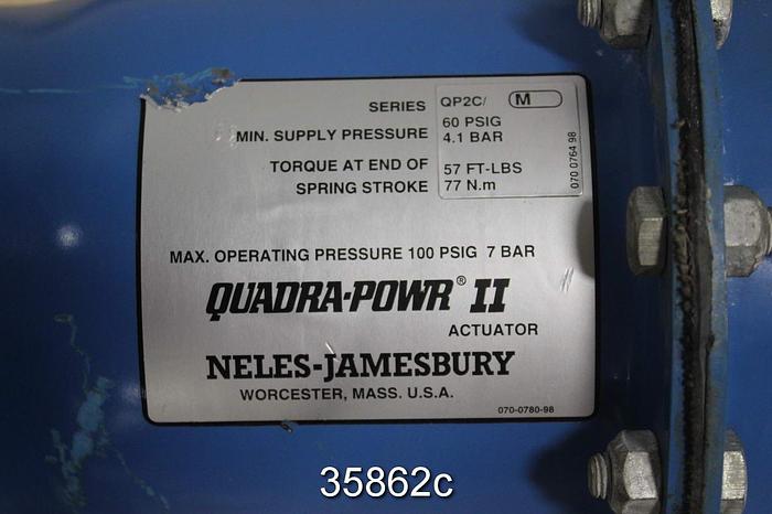 Used Neles Jamesbury 4" Air Operated Butterfly Valve, 815L-11-3600 MT #35862