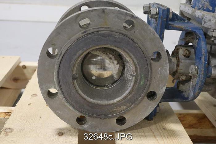 Used Neles Jamesbury 4" Control Ball Valve #32648
