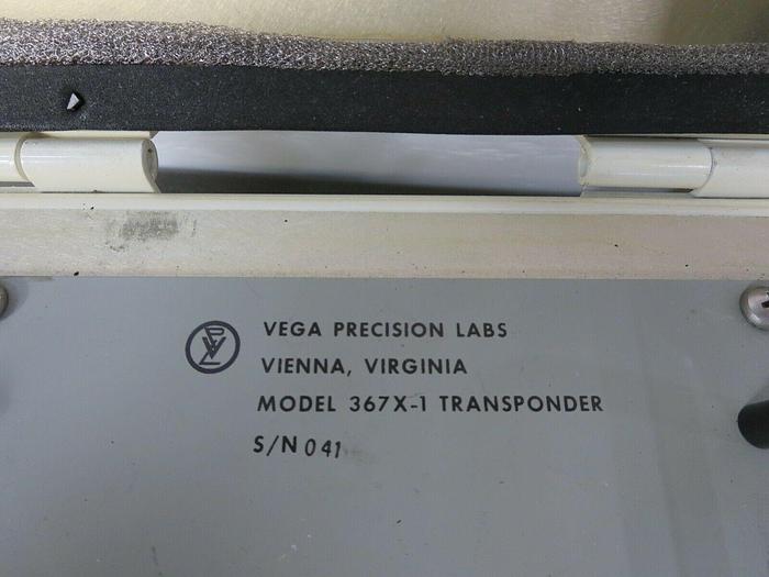 Used Vega Precision Labs, Part # 406397-3,Model 367X-1,Transponder,With Cables & Ant.