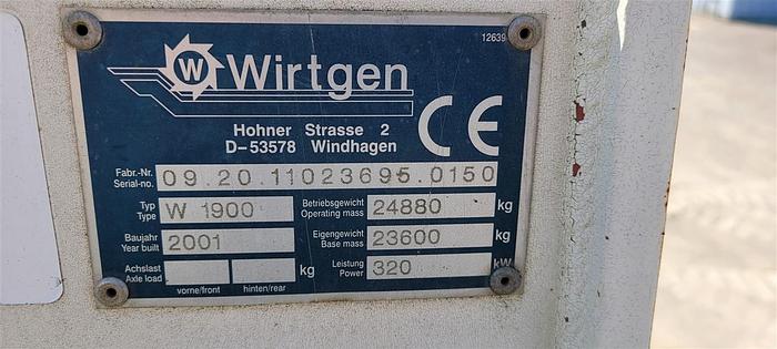 Used 2001 Wirtgen W1900