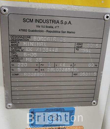 Used SCM ME35 Used Edgebander #BM2335