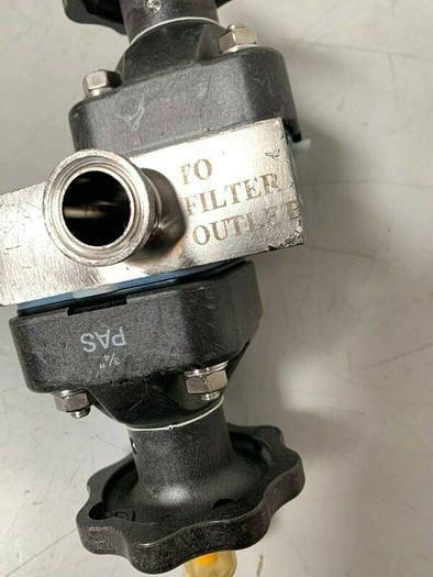Used ITT Pure-Flo .75-316L-RA20MAX Diaphragm Valve, 2 Valves w/ 3/4" Sanitary Fitting