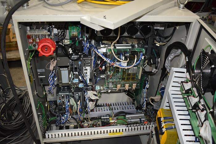 Used Yaskawa Motoman MA3100 Complete Robotic Welding Cell With Miller 450 and MH3100 positioner On Track