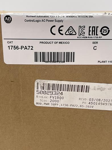 Allen-Bradley 1756-PA72 Ser C