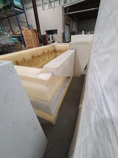 Used Polypro Tank Counter Flow Rinse side and bottom support 71" x 29" x 30"