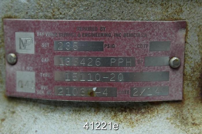 Used Consolidated 6x8 Pressure Relief Valve #41221