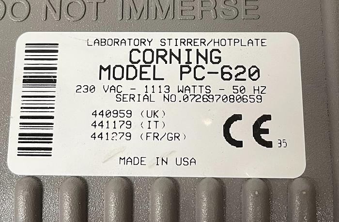 Used Corning PC-620 Hot Plate Stirrer 230V