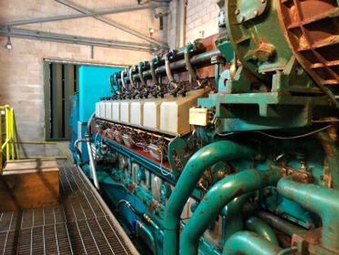Used 3 MW 1997 Used Wartsila W16-25SG Natural Gas Generator