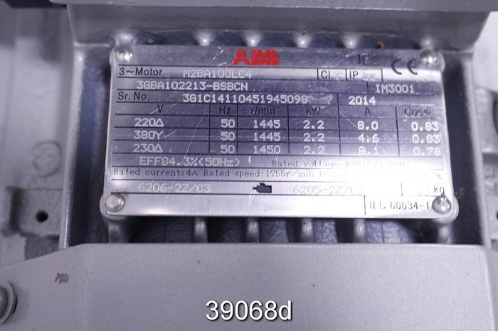 Unused Ulvac VDN601 Vacuum Pump, 1800 Rpm #39068