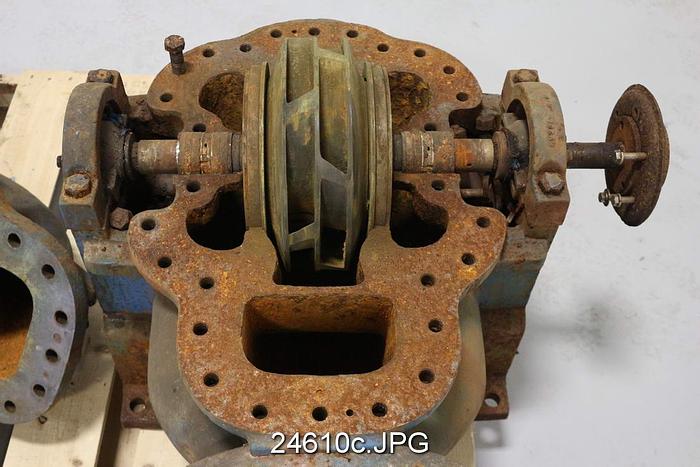 Used Goulds 3405 Goulds 3405, 8X10X12, 6 Vanes, 12" Impeller Diameter, Ductile Iron Casing, Bronze Impeller, Packing, Impeller Is Split, Staggered And Skewed. #24610