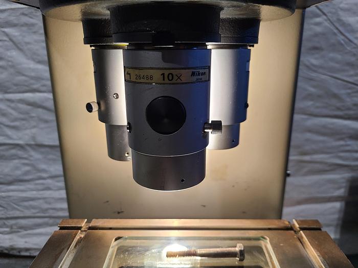 Used Nikon Profile Projector V12 Optical Comparator with Quadra Chek