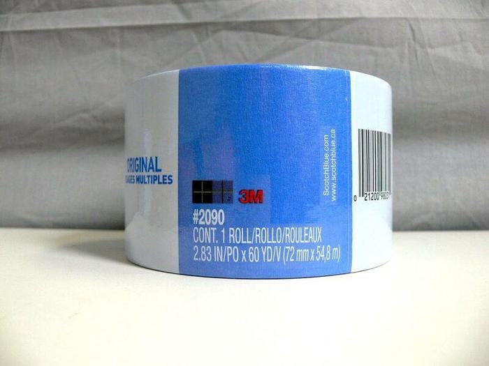 Used 3M Scotch Original Blue Painter's Multi-use Tape #2090  2.83" x 60 yards