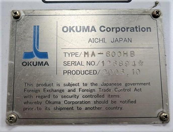 Used 2006 OKUMA MA600HB