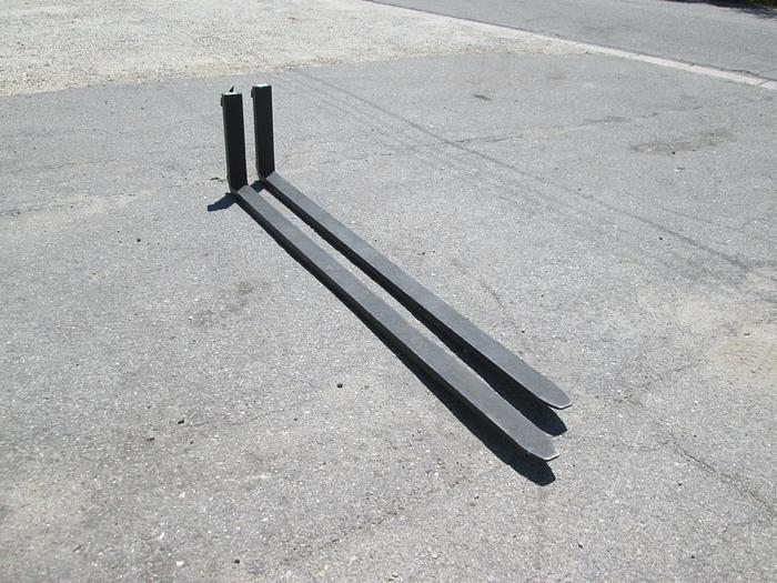 Used 8' Forklift Forks, 4" Wide, 16" carriage