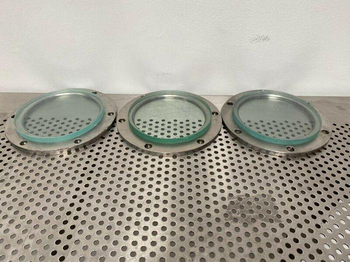 Used Circular 6" Sight Glass w/ Stainless Steel Frame