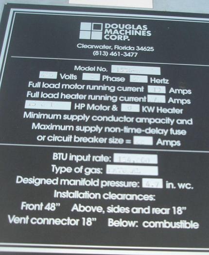 Used Washer, Parts, S/st, Cabinet, 40" X 66" X 84", Douglas, #C737925