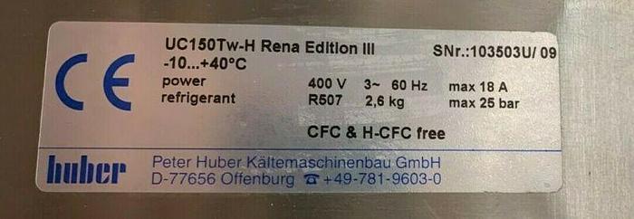 Used Huber Unichiller UC150Tw-H Rena Edition lll Chiller & Heater -10C to +40C 400V