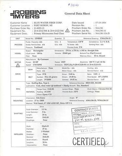 Used BELOIT VORTEX #21246