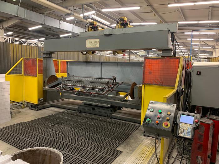 Used TEC WELD ROBOTIC DUAL TRUNION WELDING CELL WITH 2 FANUC ARCMATE 120iB'S