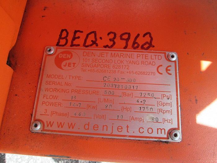 Used Den-Jet CE20-500 High-Pressure Water Blaster