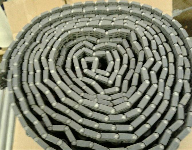 Used PLASTIC ROLLER TOP CONVEYOR BELT 20"x 25 feet