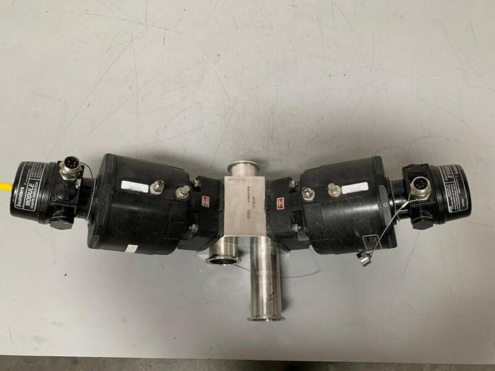 Used Lot of 2 Saunders EC Piston Actuator 8 Bar 33750 w/ Crane Module Switchbox