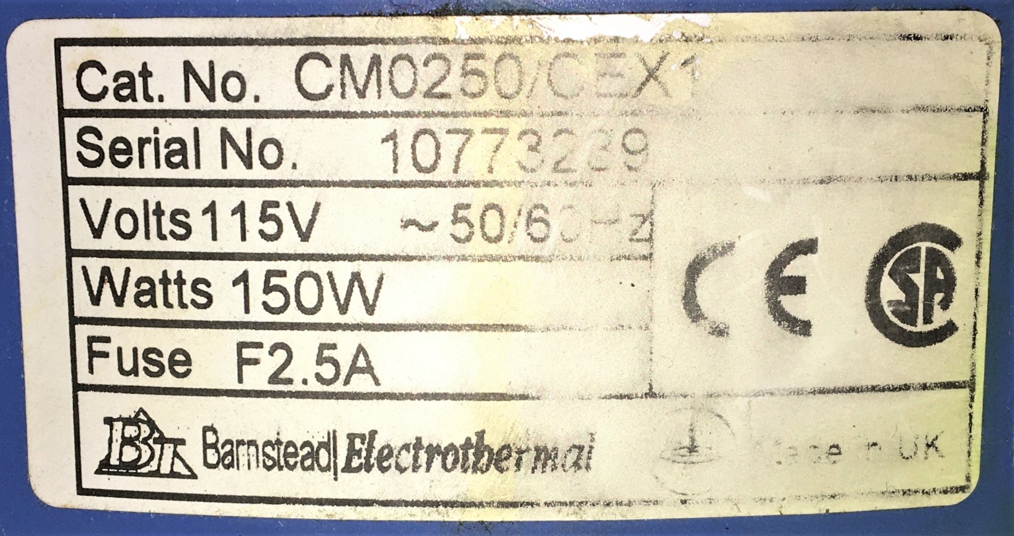 Used Soxhlet Extraction Kit with Barnstead Electrothermal CM0250-CEX1 Heating Mantle - 250mL