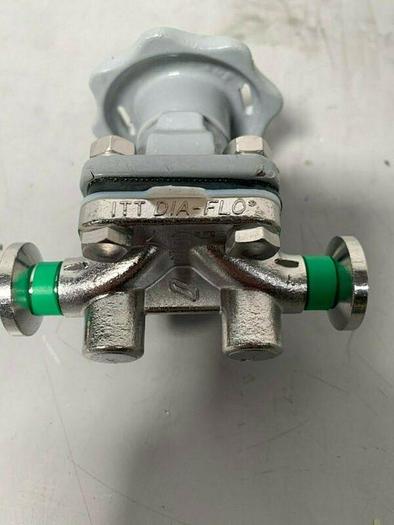 Used ITT Dia-Flo Diaphragm Valve w/ 1/2" Sanitary Fittings