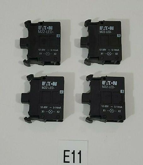 *NEW* LOT OF 4 EATON M22-LED-R RED LED UNIT IEC 60947-5-1 + WARRANTY!