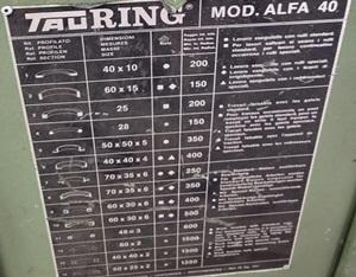 Usato Curvaprofili Tauring 40