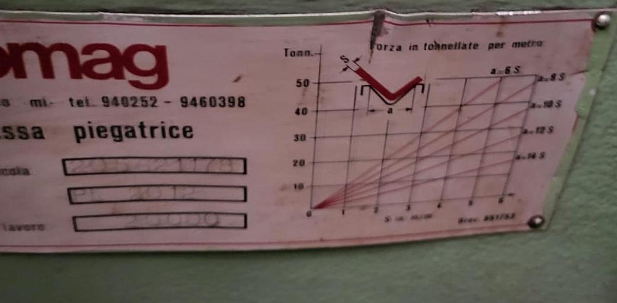 Usato Piegatrice Omag 1500 x 20 ton