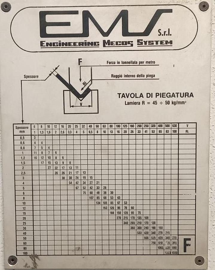 Usato Piegatrice Mecos 2000 x 50 ton