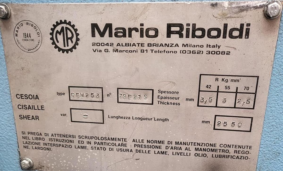 Usato Cesoia Mario Riboldi 2500 x 3