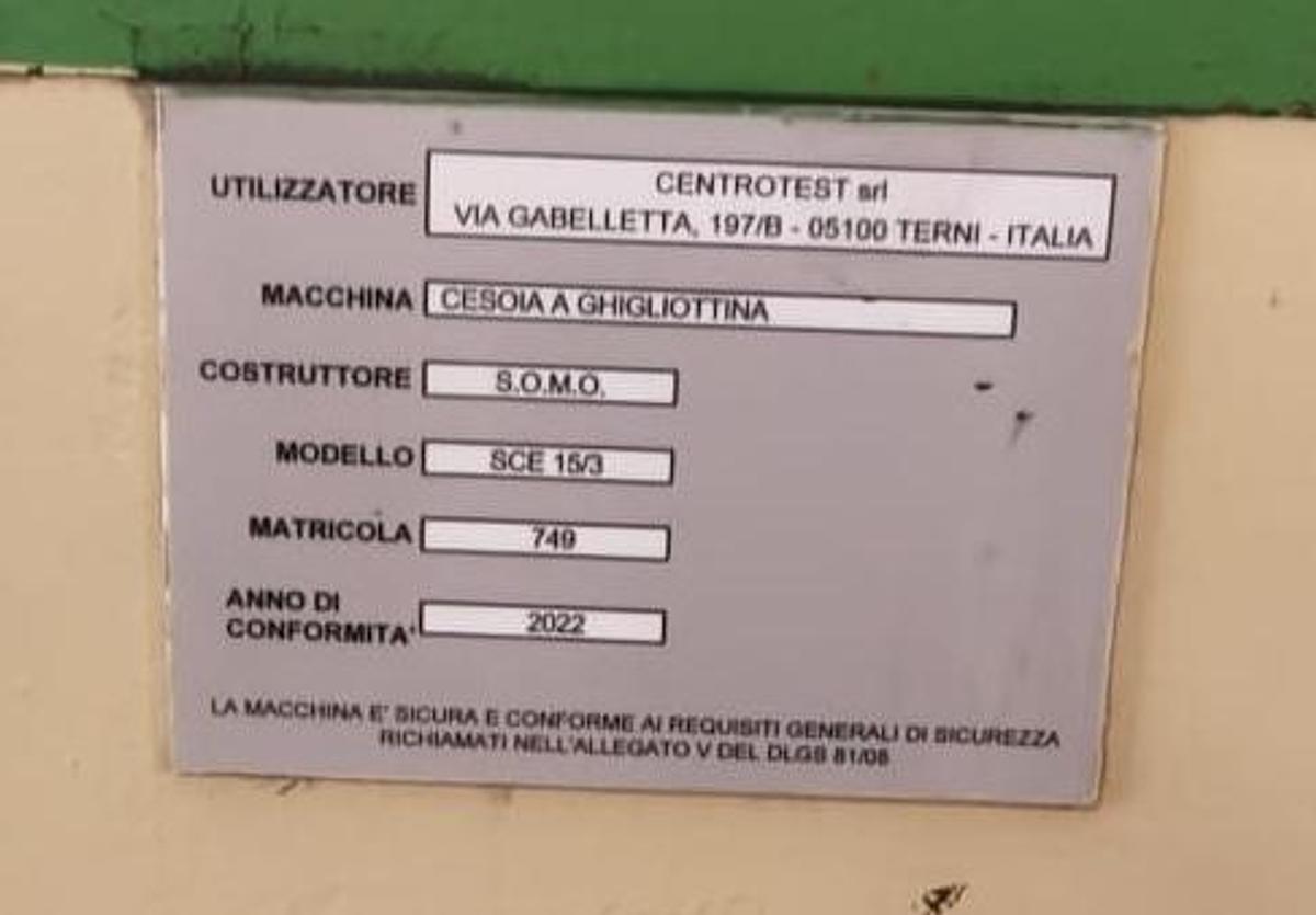 Usato Cesoia Somo 1500 x 3