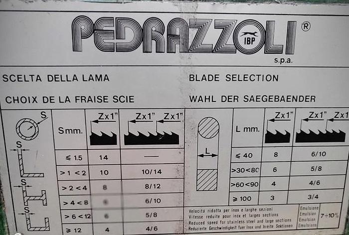 Usato Seghetto A Nastro Pedrazzoli 270