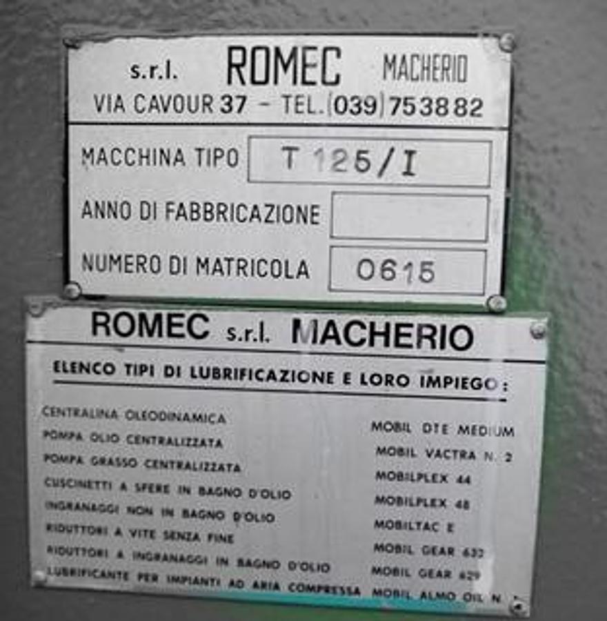 Usato Piegatrice Romec 4000 x 125 Ton