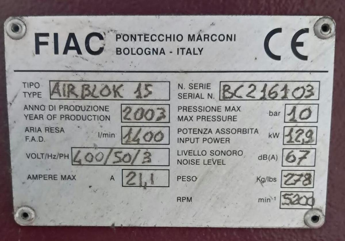 Usato Compressore a vite senza fine Fiac
