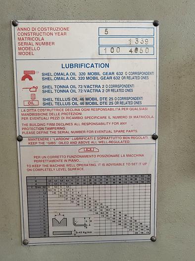 Usato Piegatrice Vimercati 4050 x 100 CNC