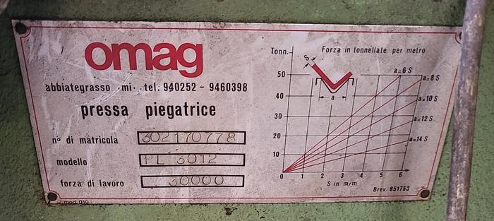 Gebruikt Piegatrice Omag 1500 x 3 Usata
