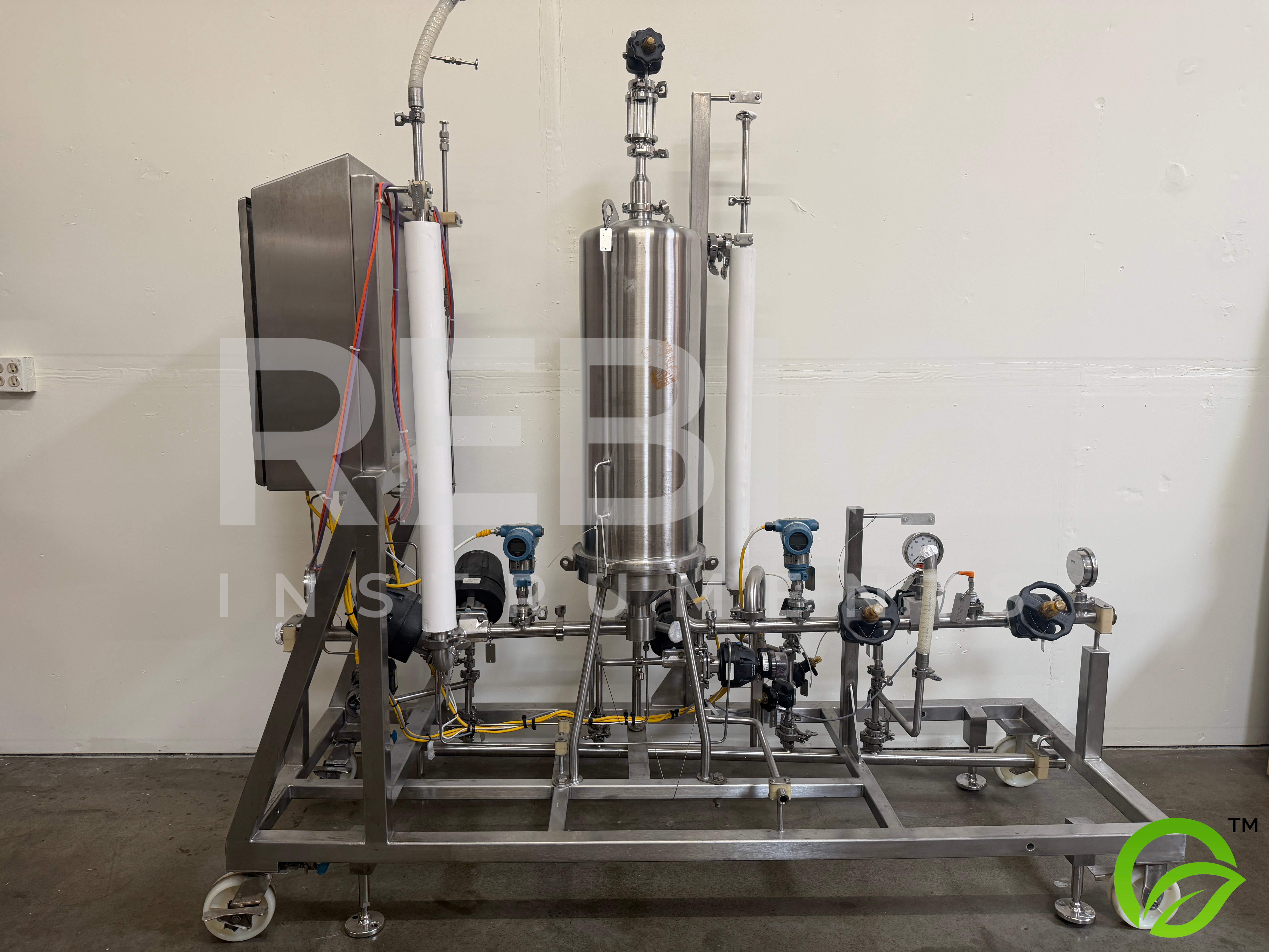 Used Allegheny Bradford Protein A Chromatography Pre-Filter Skid FC-2250 | 316SS | Rosemount Fieldbus | UL Listed Controls