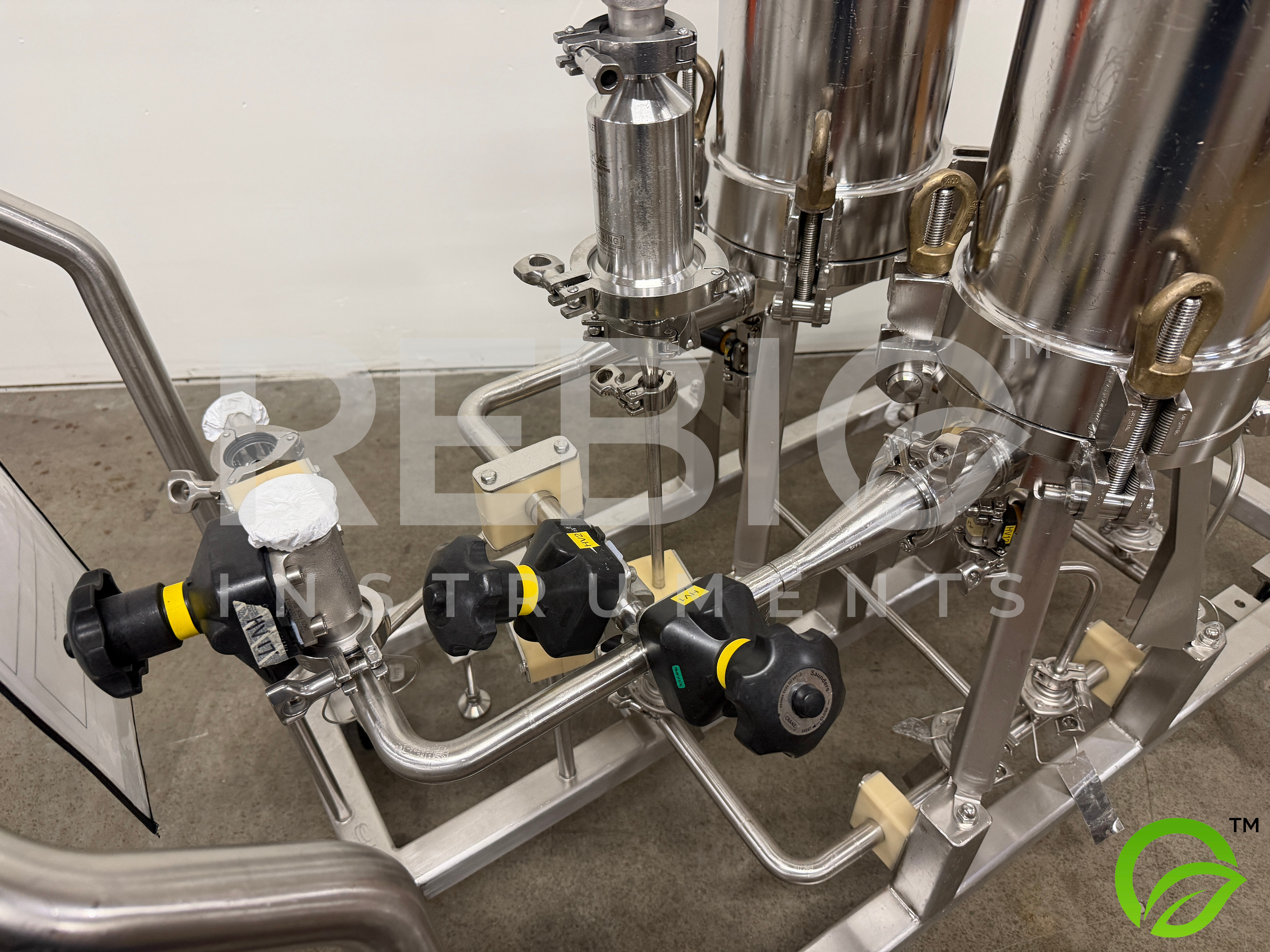 Used Pall / Biokinetics Dual Column Chromatography Skid F-2601 | Millipore SS Filter Housings | 316SS | Manual Valve Array | Mobile Pharma Cart 