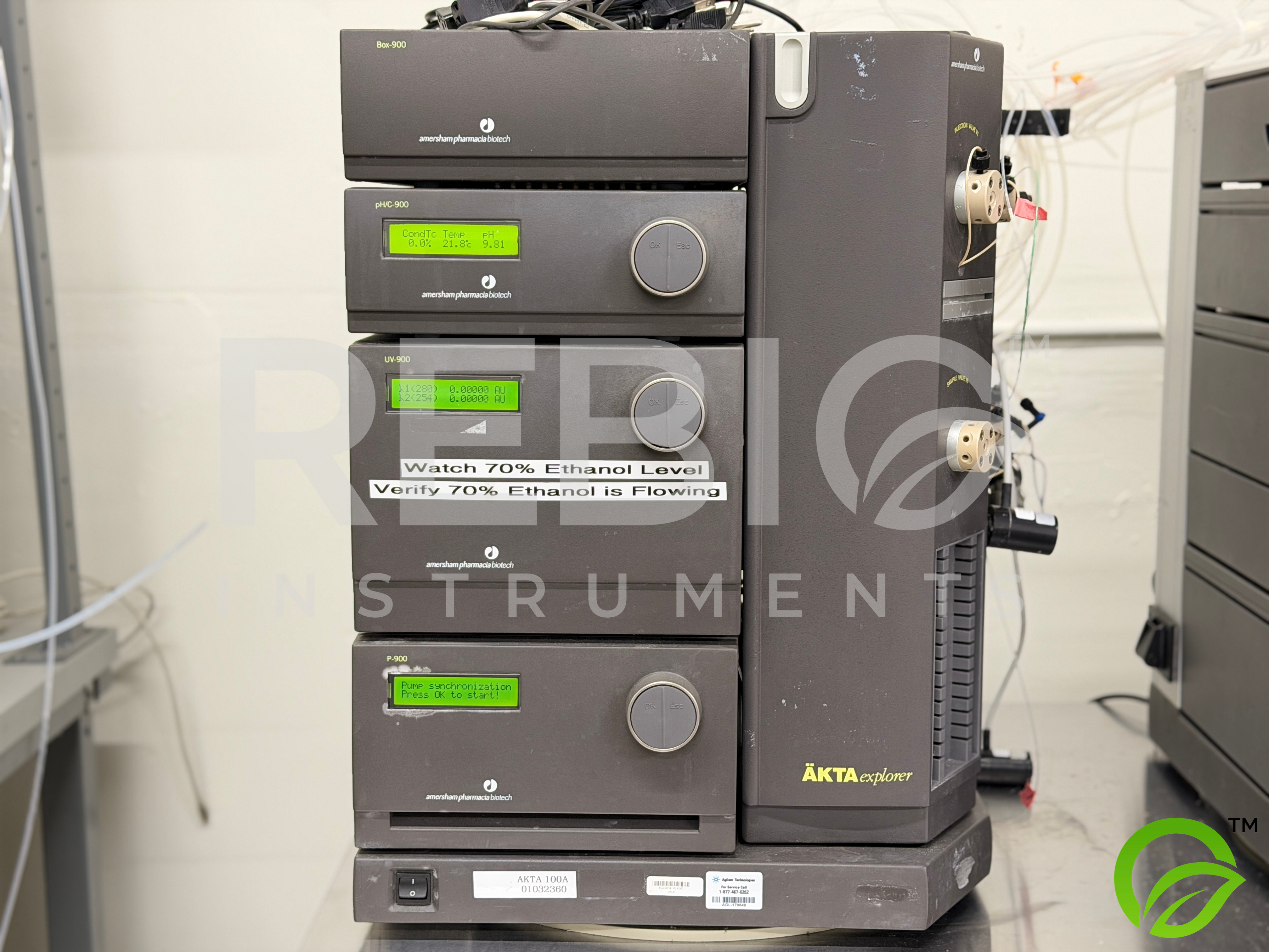 Used Lot of 3 GE AKTA Explorer FPLC Systems — 3x CU-950, 3x Frac-900, 1x Frac-920 — Protein Purification