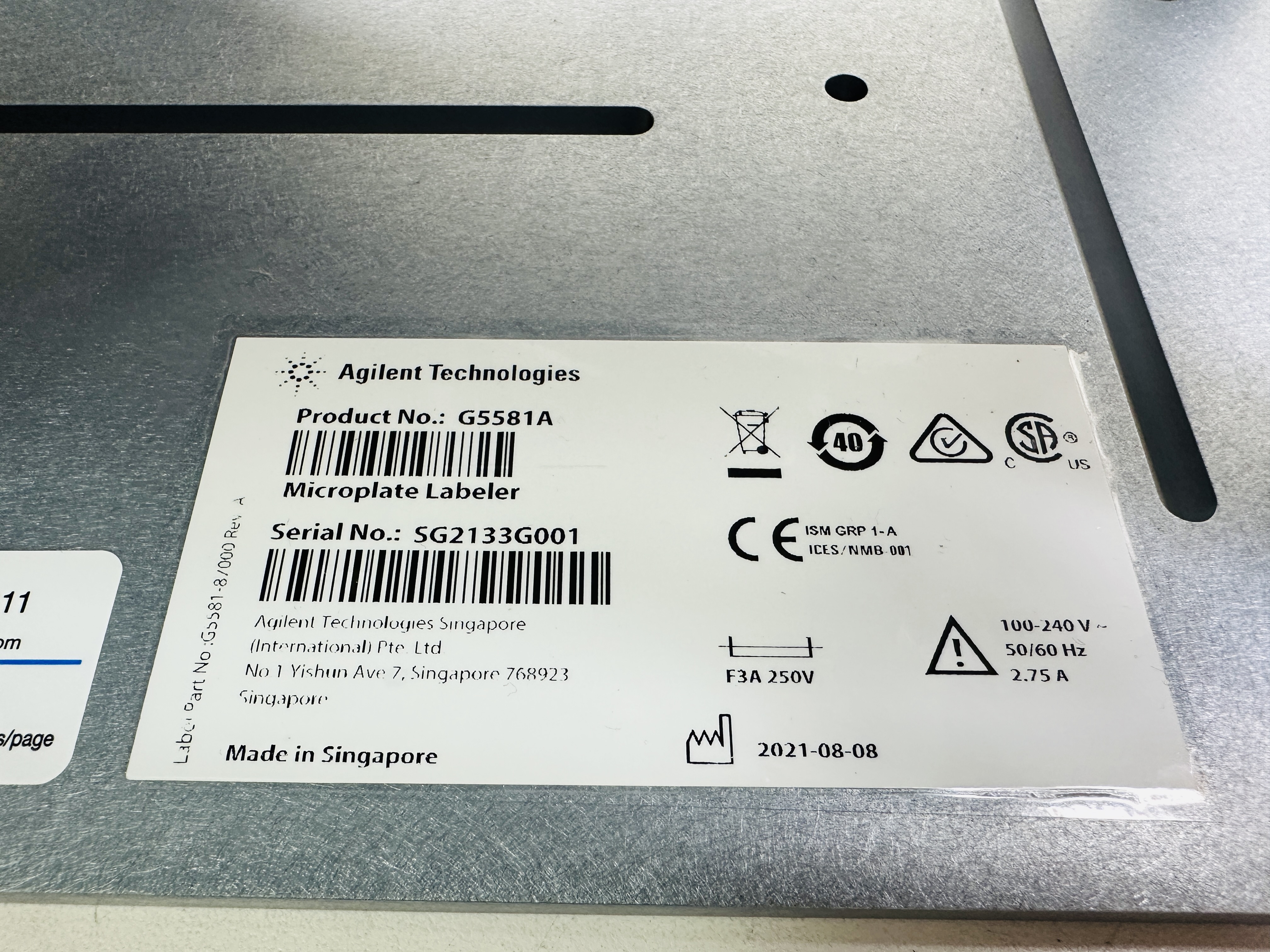 Used Agilent Microplate Labeler G5581A